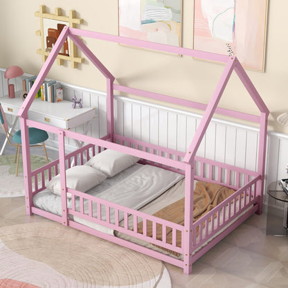 Full Floor Bed Pink