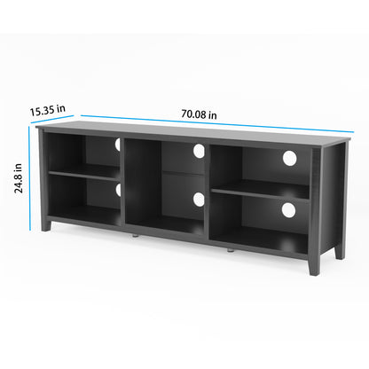 Modern Media Console TV Stand Black