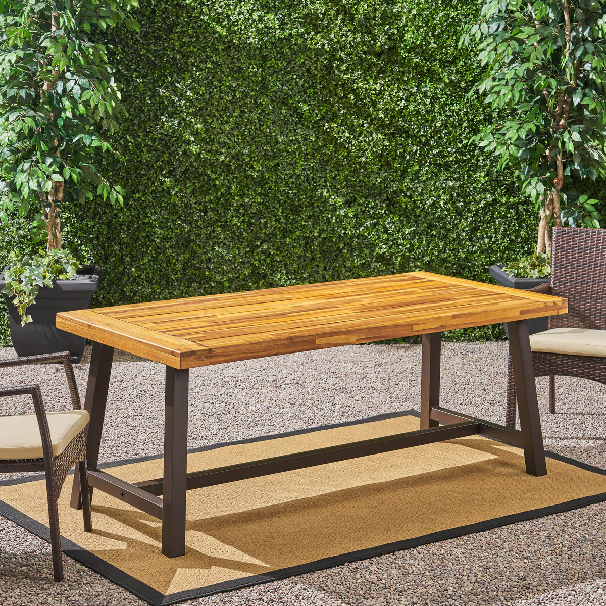 Carlile Outdoor Dining Table Sandblast Finish