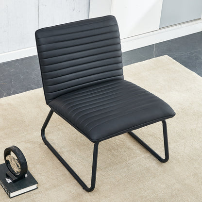 Black Armless Lounge Chair – Black Legs