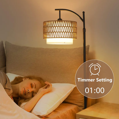 Arc Floor Lamp with Remote 3-Color Light