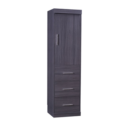 Full Murphy Bed with Wardrobe Gray