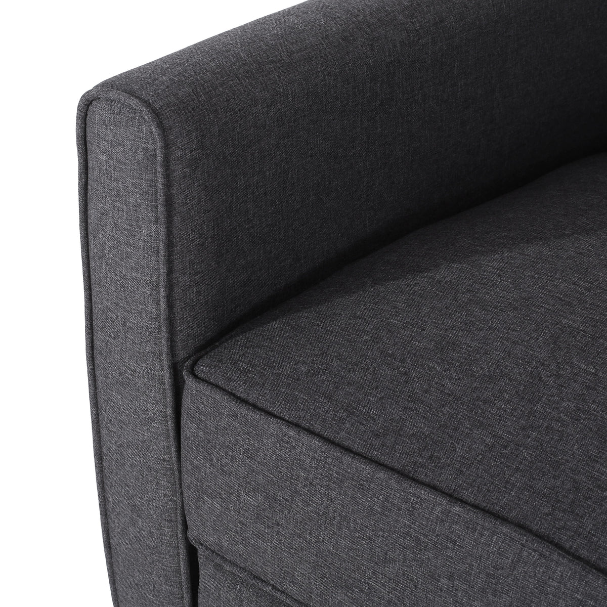 Smoke Fabric Push Back Recliner Gray