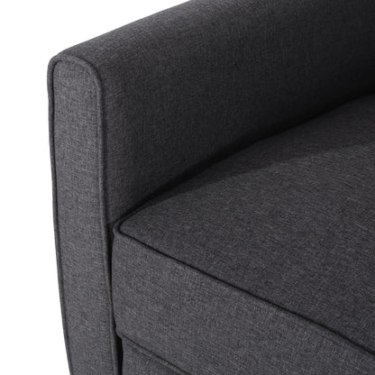 Smoke Fabric Push Back Recliner Gray