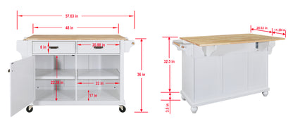 Cambridge Natural Wood Kitchen Island