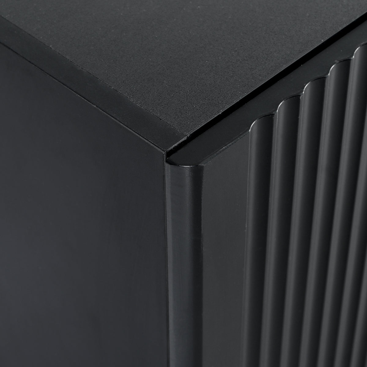 Luxury Fluted TV Stand Black