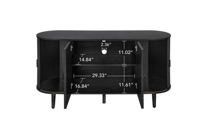4-Door Accent Cabinet with TV Stand Storage