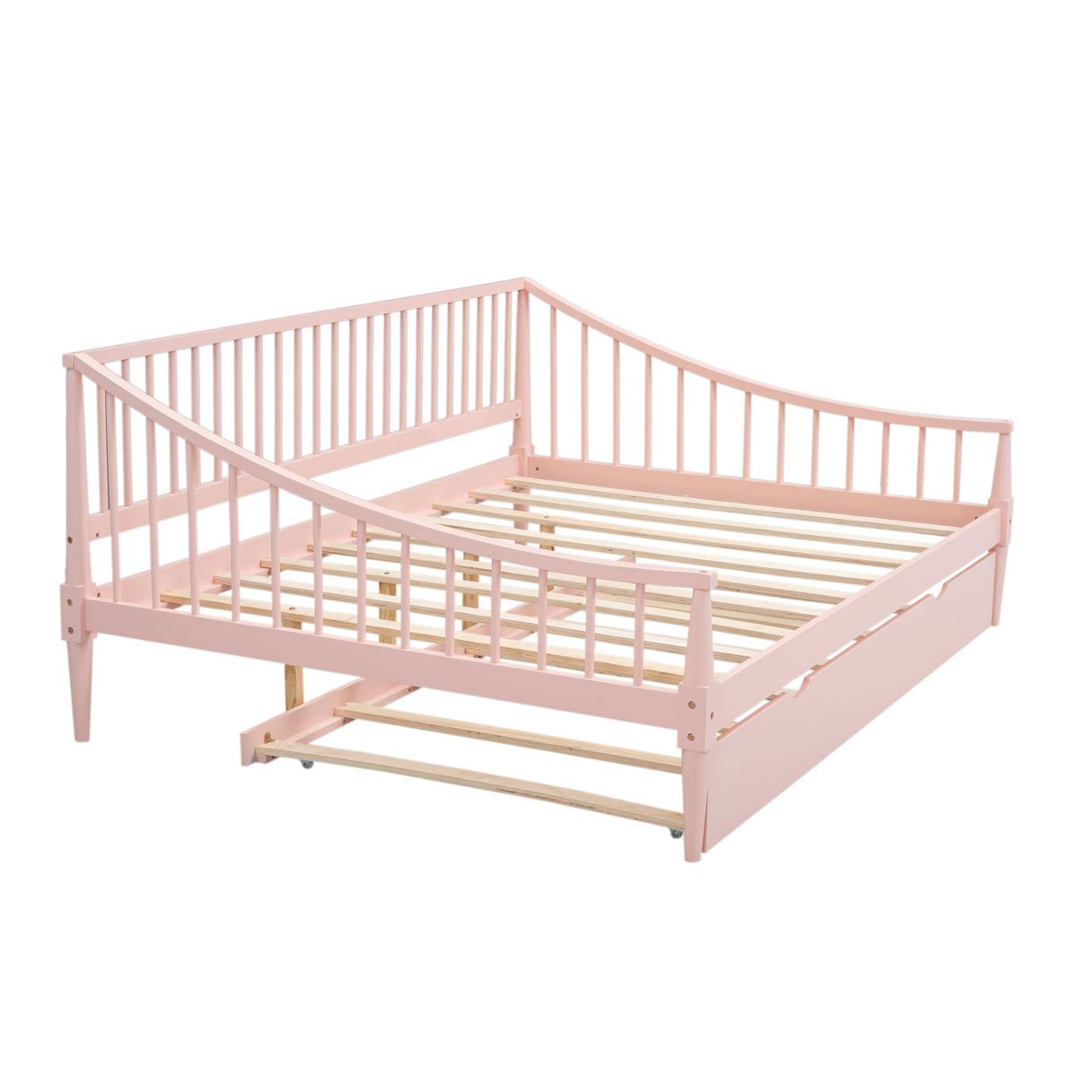 Full Daybed with Trundle Pink Finish