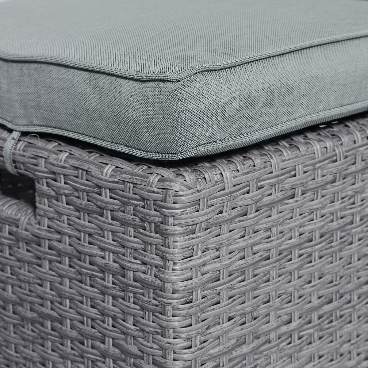 Outdoor Rattan Dining Set (6 pcs) – Gray Mat