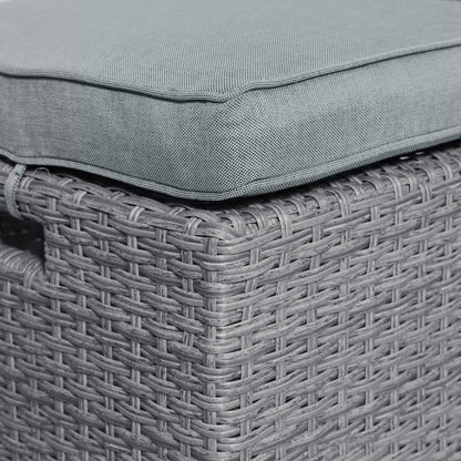 Outdoor Rattan Dining Set (6 pcs) – Gray Mat