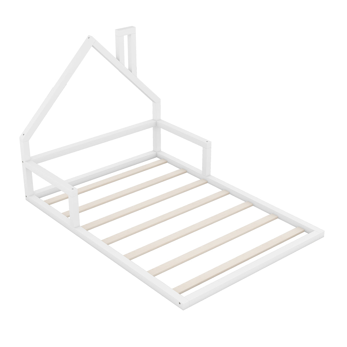 Full Platform Bed White