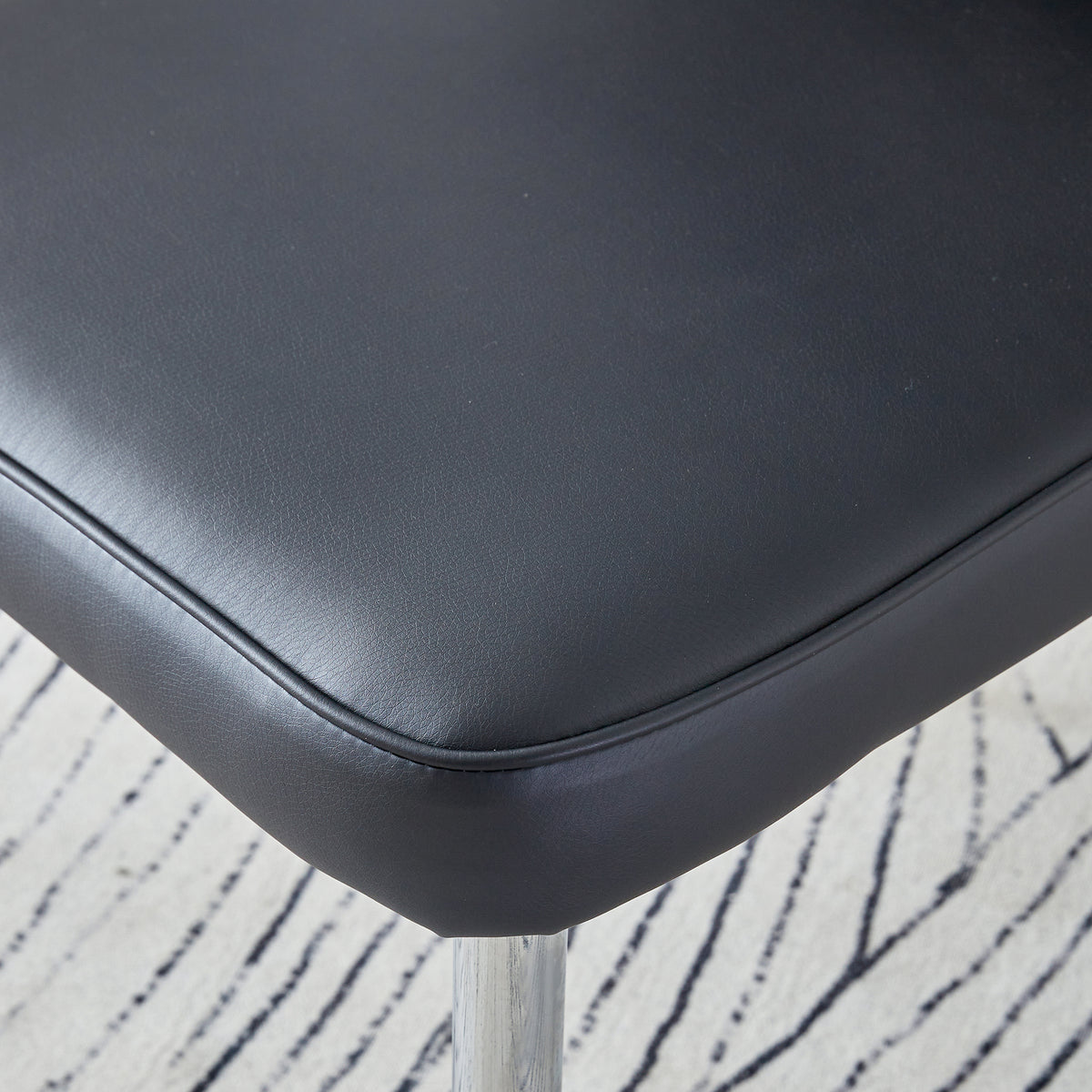 Modern Black Dining Chair Set (2 pcs)