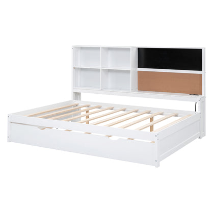 Full Daybed with Storage Drawers White