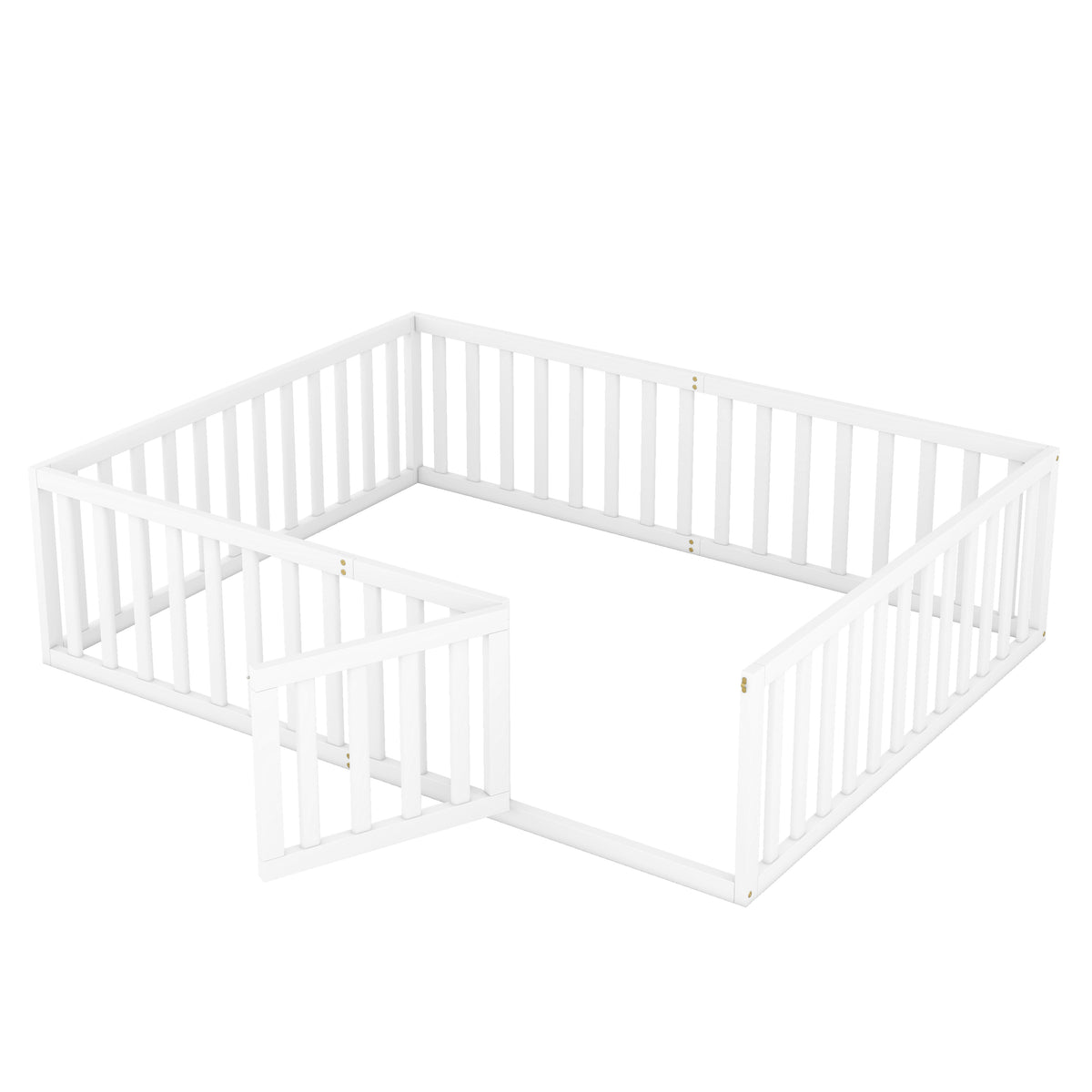 Queen Floor Bed White