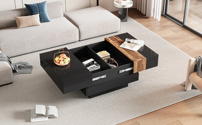 On-Trans Gloss Coffee Table with LED Base