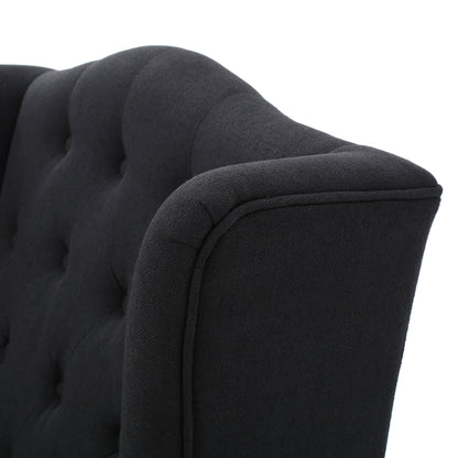Toddman Velvet Club Chair – Charcoal