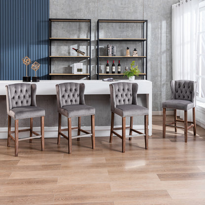 A&A Upholstered Bar Stools Set of 2