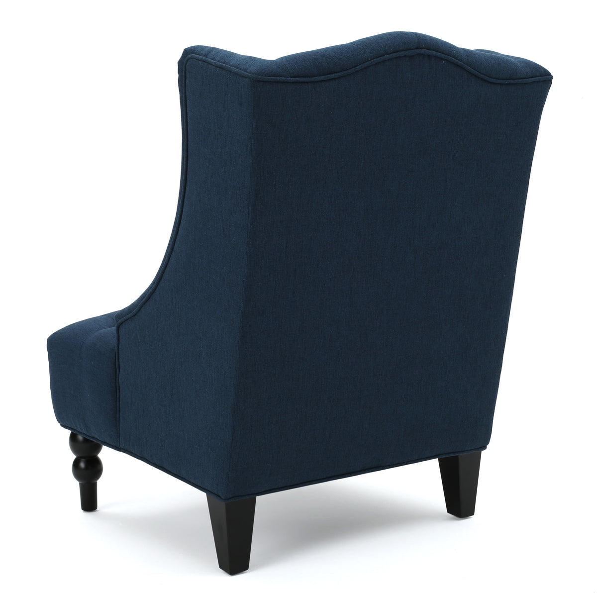 Upholstered Wingback Accent Chair Linen Beige
