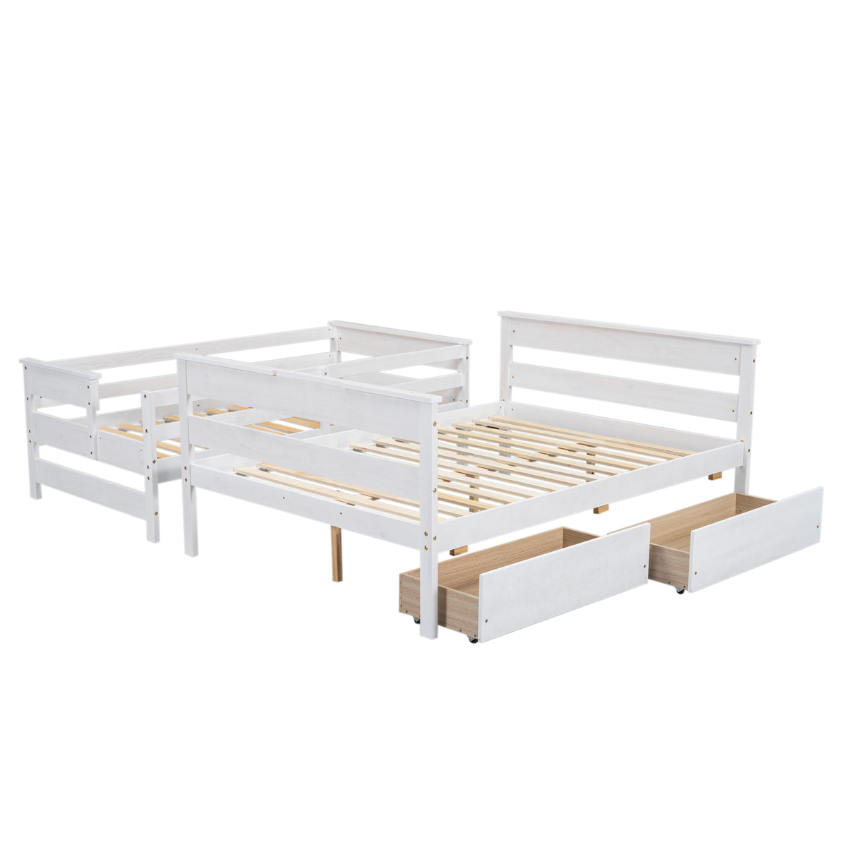 Twin over Full Bunk Bed White