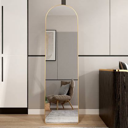 Full-Length Aluminum Alloy Wall Mirror Arched Frame