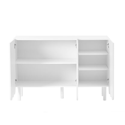 Cream Shoe Cabinet with Solid Wood Legs
