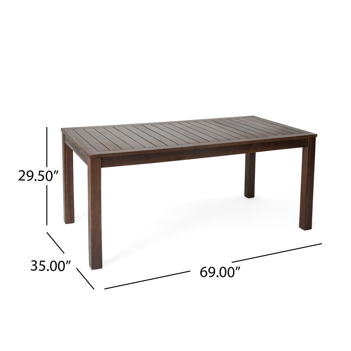 Amelia Modern Dining Table 69-Inch