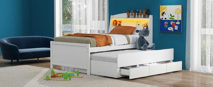 Twin Platform Bed White