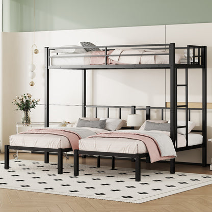 Triple Bunk Bed Black