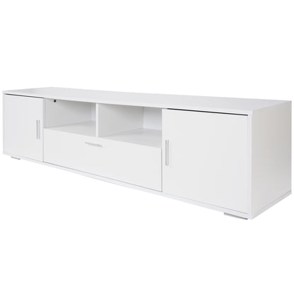 Modern LED TV Stand with Storage White