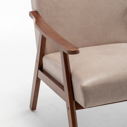Oakwood Accent Armchair – Beige Linen