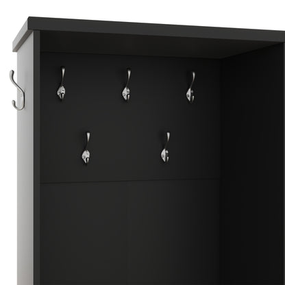 Hall Tree Storage Cabinet Black