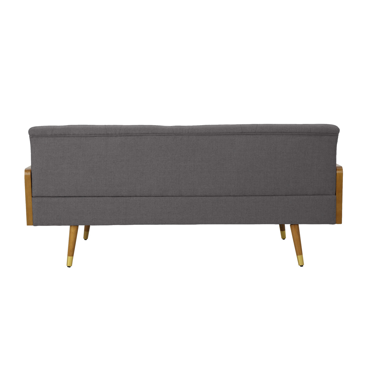 Aidan Mid-Century Tufted Fabric Sofa Gray