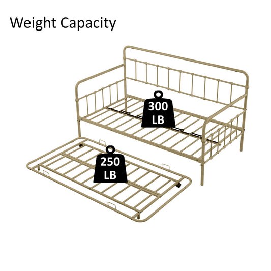 Metal Frame Daybed Bronze