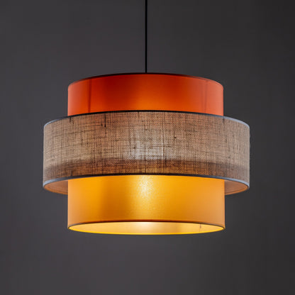TRIO Jute Mid-Century Boho Large Pendant Light