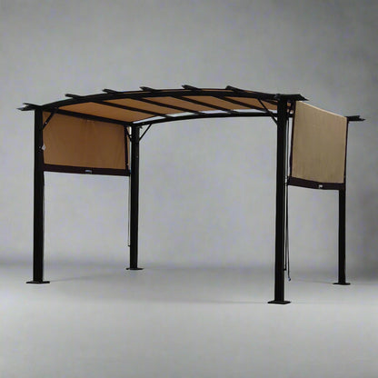 12x9FT Outdoor Retractable Pergola Beige