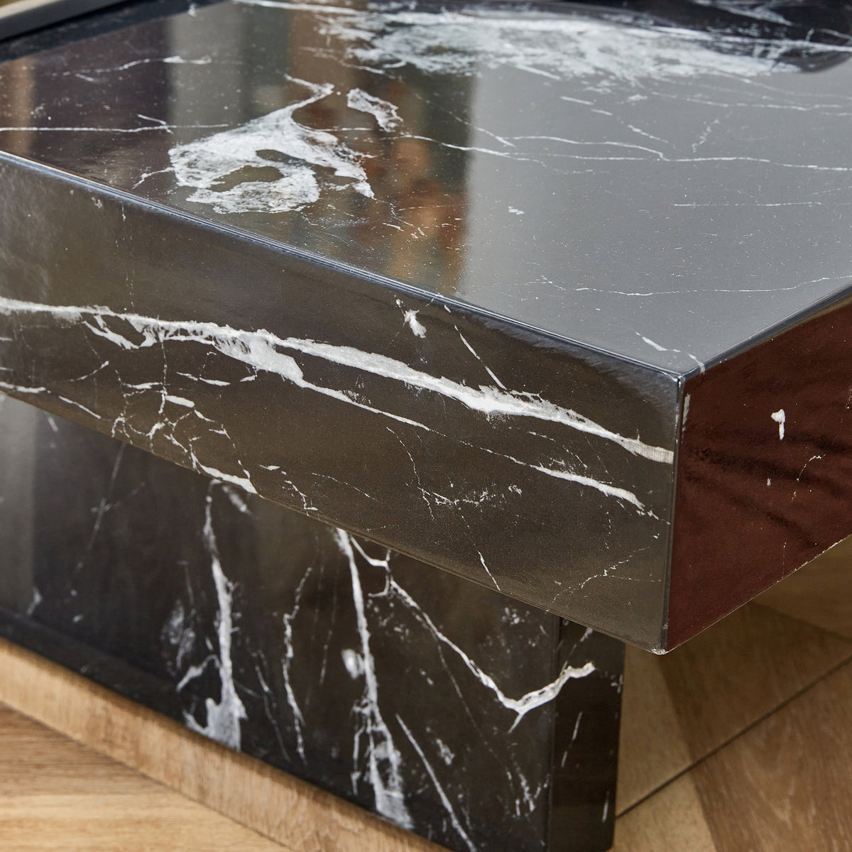 Black Pattern Modern Coffee Table
