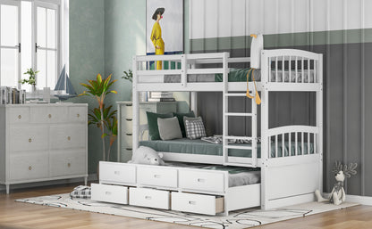 Twin Over Twin Bunk Bed White