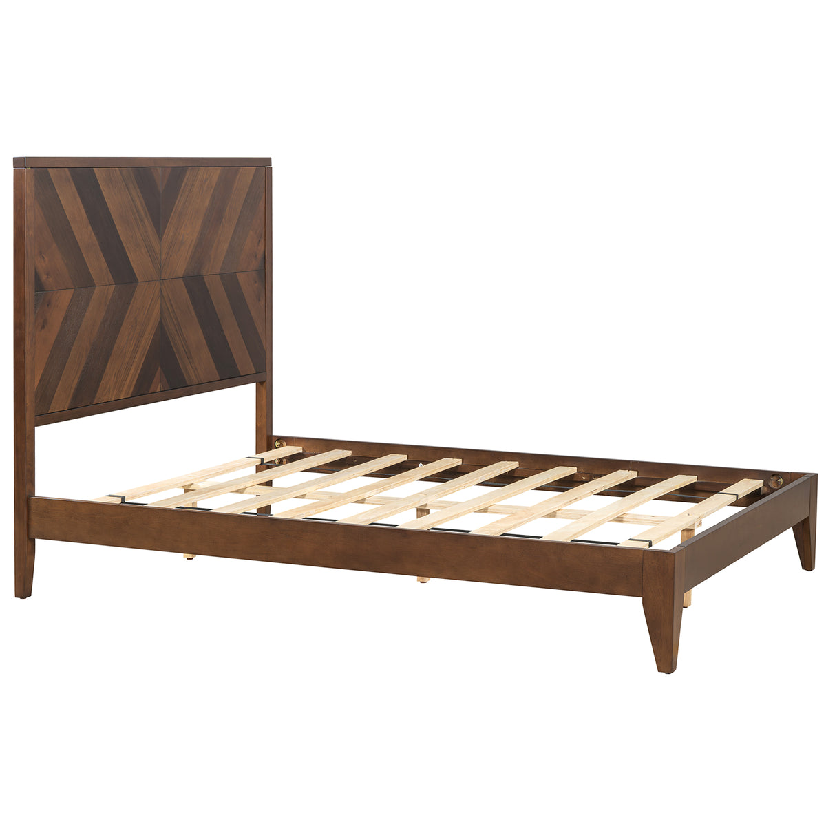 Mid-Century Platform Bed Walnut