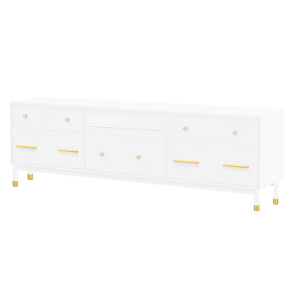Modern TV Stand for 75-Inch Screens Black