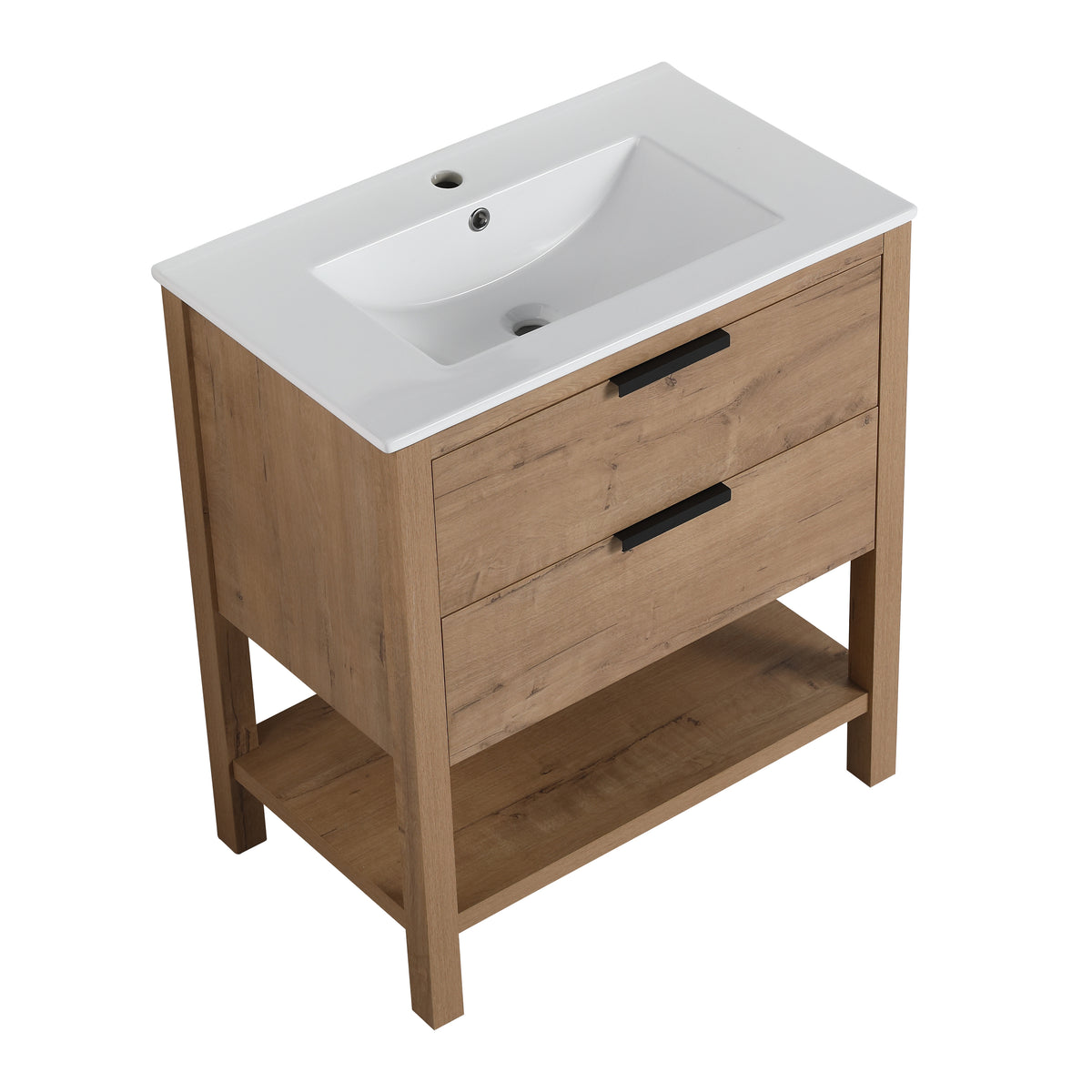 30-Inch Vanity with 2 Drawers White Finish