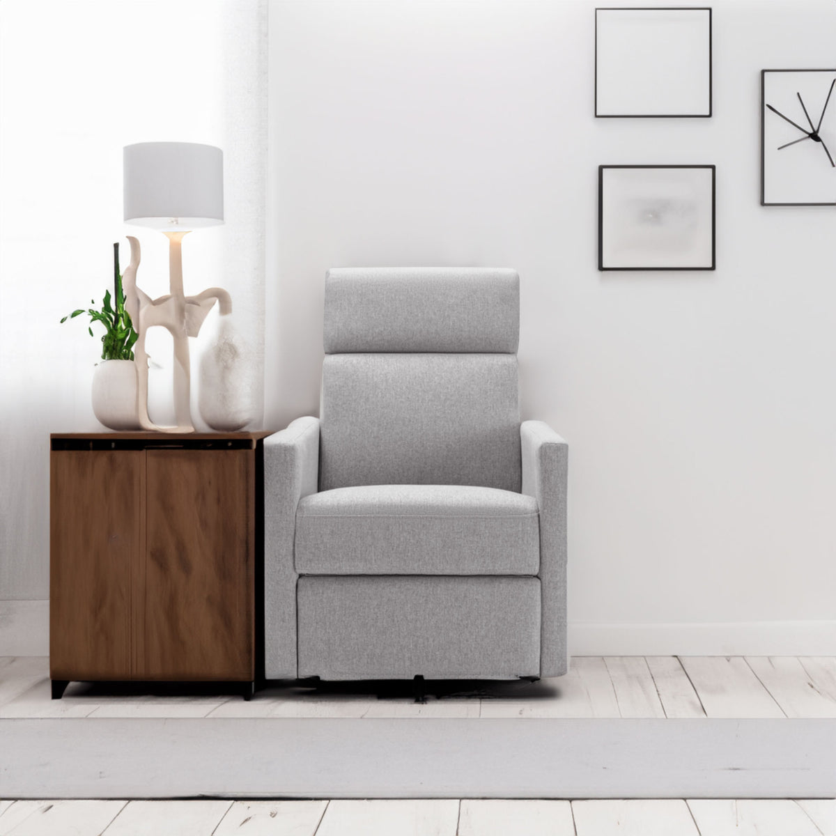Upholstered Rocker Chair Gray