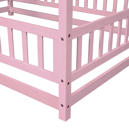Full Floor Bed Pink