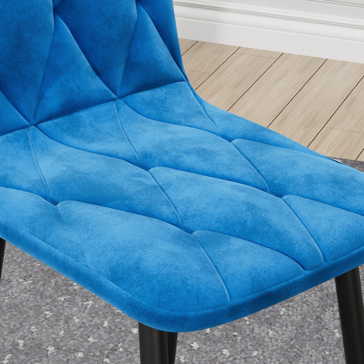 Velvet Dining Chair Set (4 pcs) – Modern Kitchen Style
