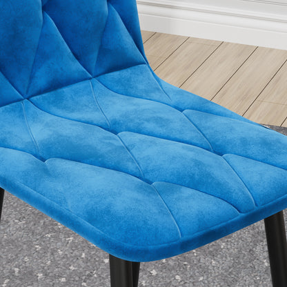 Velvet Dining Chair Set (4 pcs) – Modern Kitchen Style