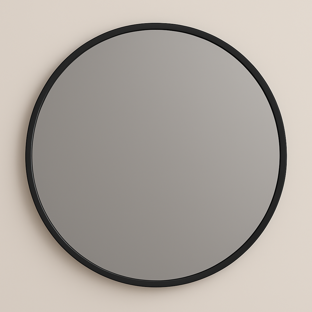 Round Vanity Mirror – Black, Gold, Nickel | 24" & 32" Metal Frame