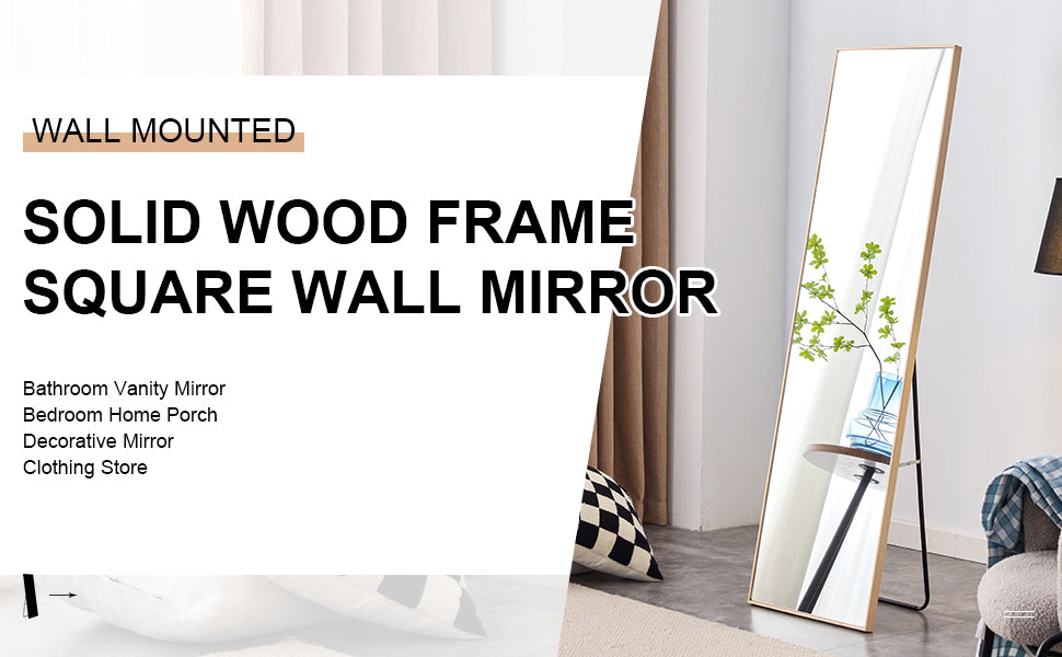 Solid Oak Vanity Mirror Set (3 pcs)