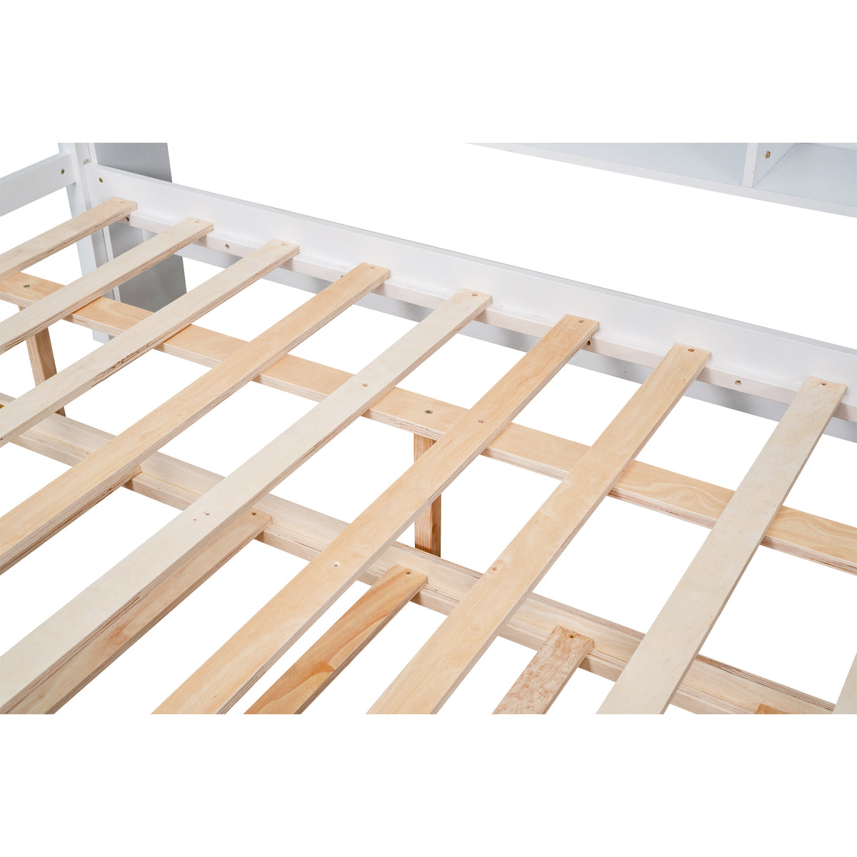 Full Platform Bed White