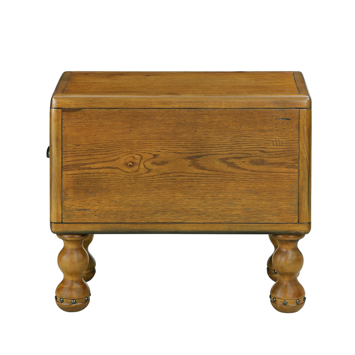 Antique Brown Wood End Table