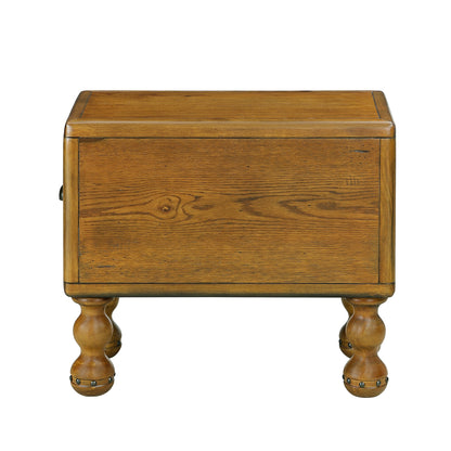 Antique Brown Wood End Table