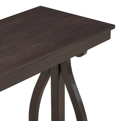 Rustic 48” Wood Console Table – Espresso